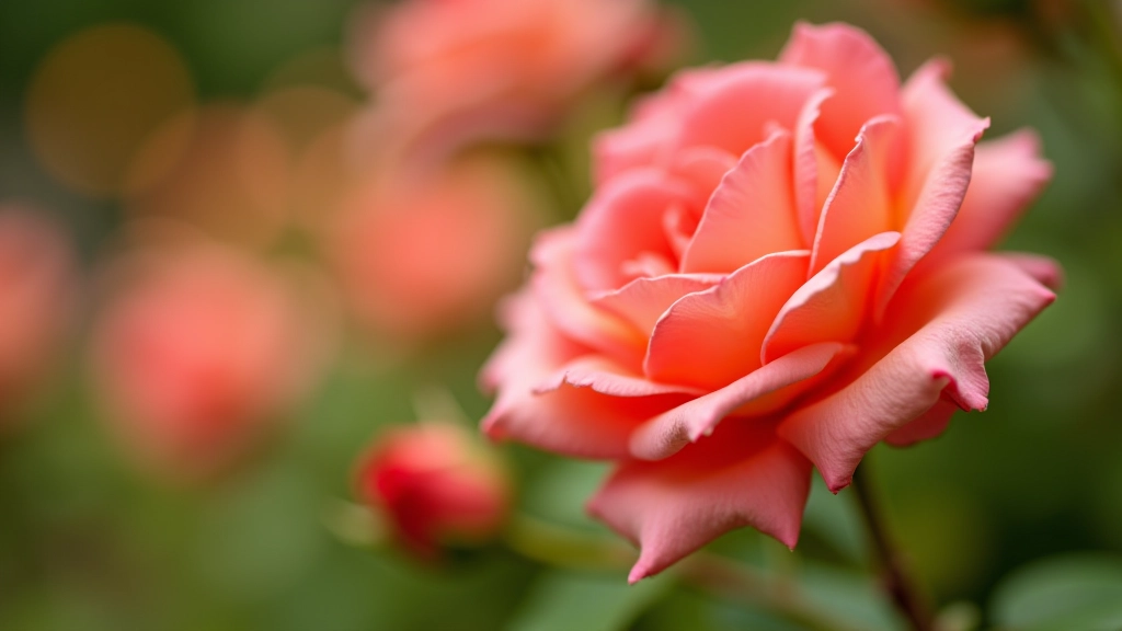 Detalle de flores de rosas en el Rosedal de Palermo durante su mejor época de floración